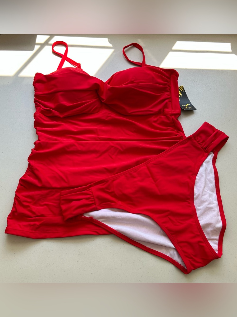 Bikinx Tankini Bikini Set Red XXL Swimwear New